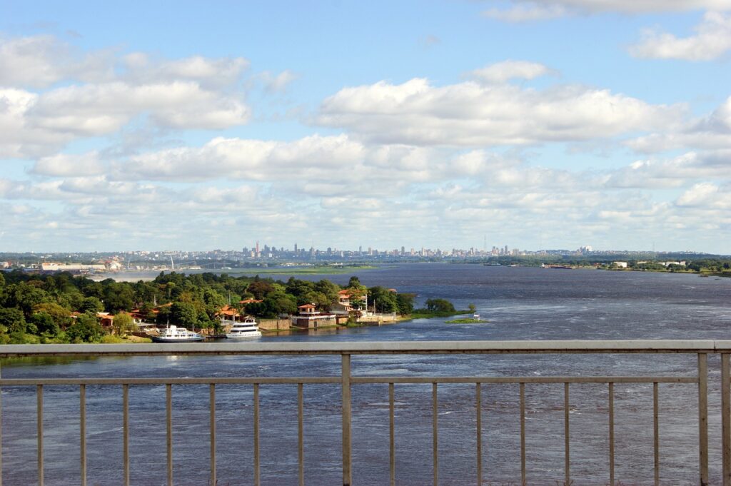 river, rio paraguay, ship