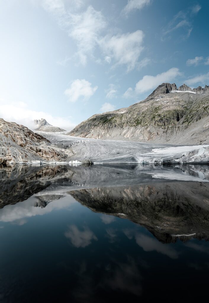 mountain, snow, glacier