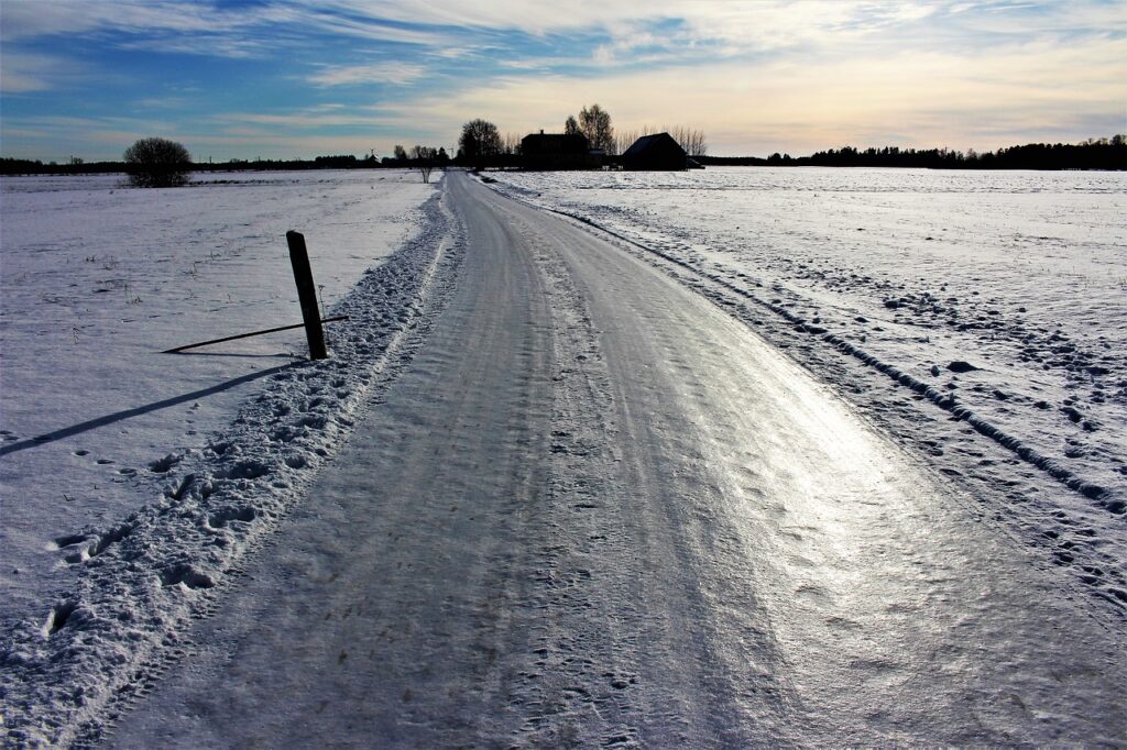 road, ice, backlight