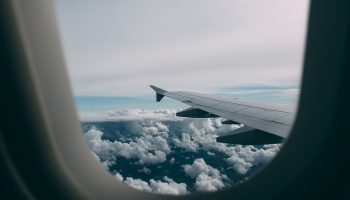 airplane, window, wing